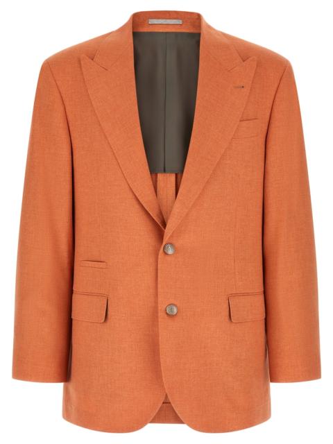 Brunello Cucinelli Brunello Cucinelli Men Mouliné Canvas Blazer