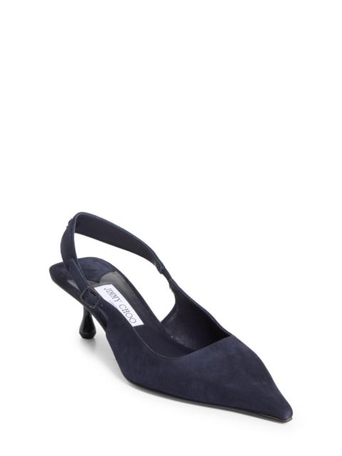 JIMMY CHOO Jimmy Choo Amel Pointed Toe Slingback Pump in Marine at Nordstrom