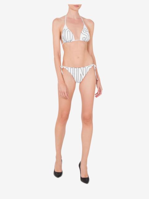 Moschino RUBBER LOGO TRIANGLE BIKINI TOP
