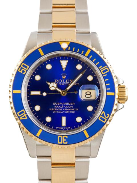 ROLEX Men's Rolex Submariner Ref 16613 Blue