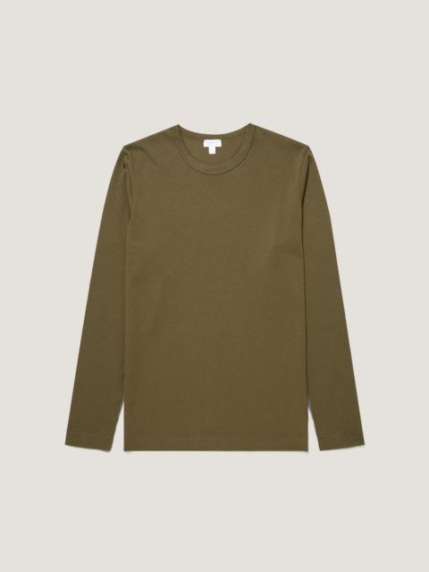 Sunspel Long Sleeve Heavyweight Jersey T‑shirt