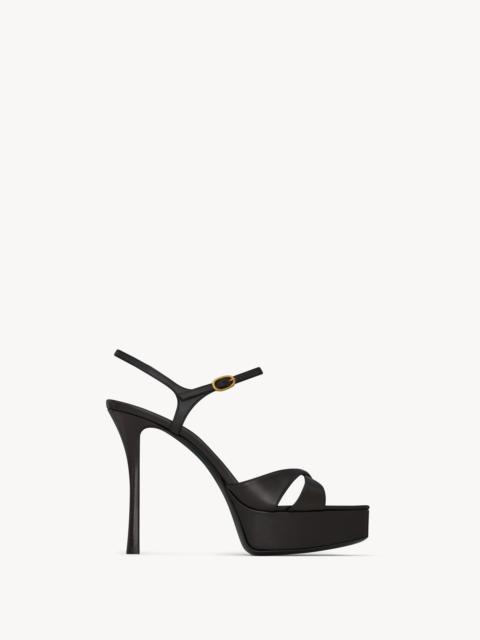 SAINT LAURENT DEBBIE PLATFORM SANDALS IN SMOOTH LEATHER