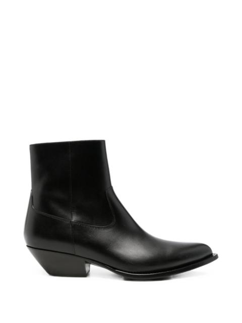 CELINE Celine Men Leon Leather Ankle Boots