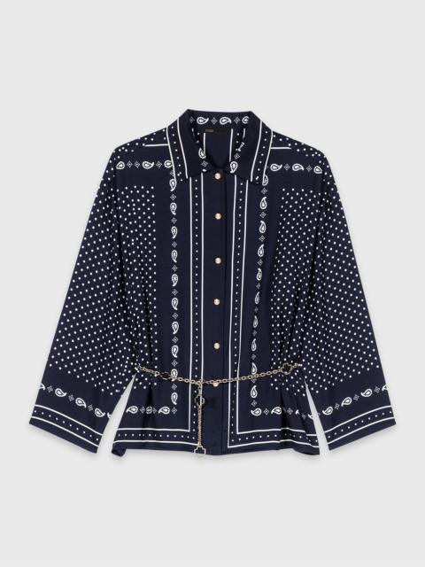 maje Flowing printed shirt