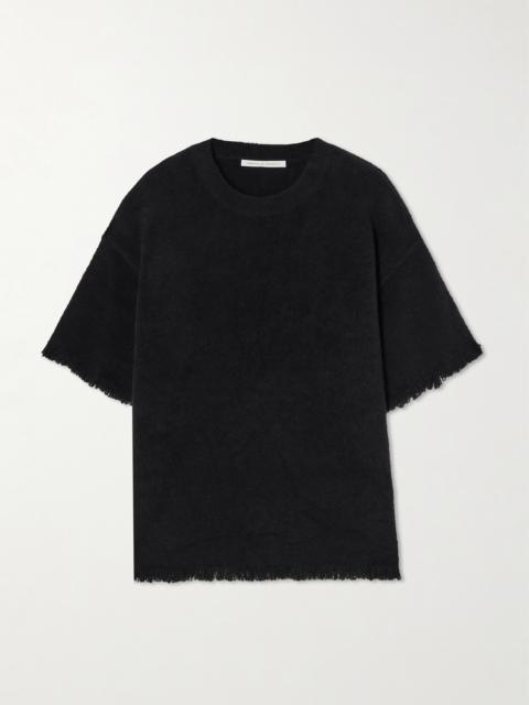 MARIA McMANUS Frayed Organic Cotton-bouclé T-shirt
