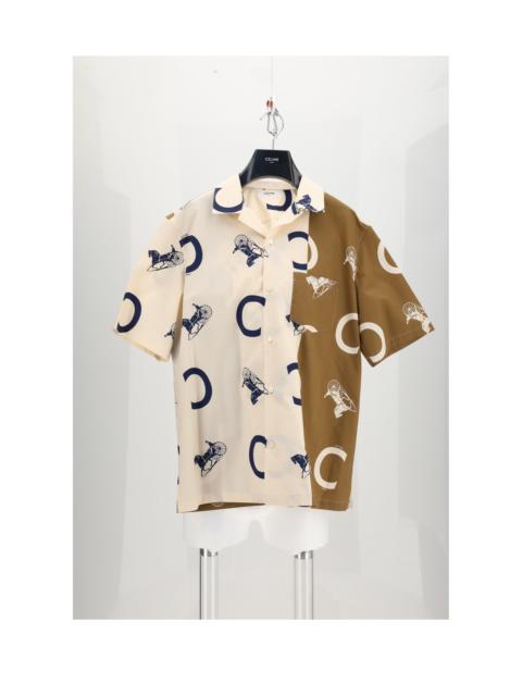 CELINE Celine Bowling Shirt Offwhite/Camel Men