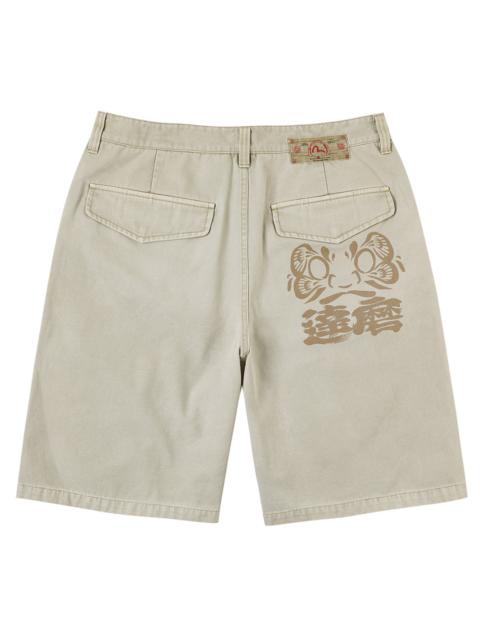 EVISU Daruma Print Woven Shorts