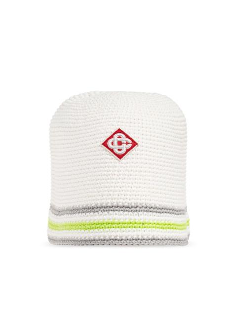 CASABLANCA embroidered trimmed beanie hat