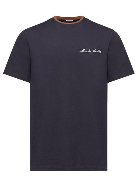 Moncler Moncler Men Embroidered Logo And Double Crew Neckline Cotton T-Shirt
