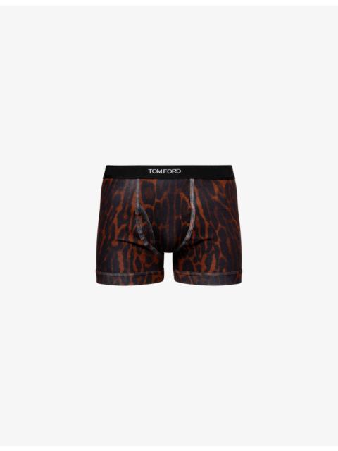 TOM FORD Graphic Branded-Waistband Cotton-Jersey Boxer Briefs