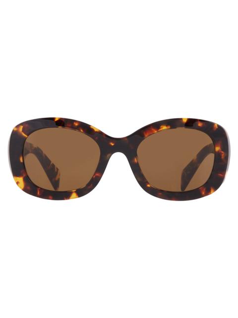 Prada Open Box - Prada Brown Oval Ladies Sunglasses PR A13S VAU01T 54