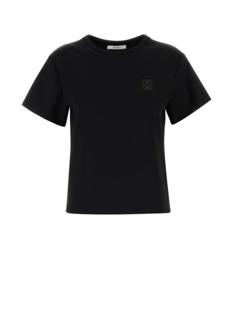 Max Mara Max Mara Women Black Stretch Jersey Quagga T-Shirt