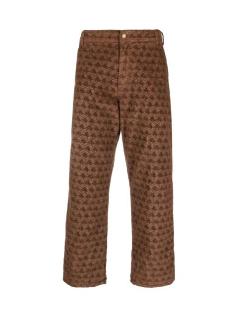 ERL GRAPHIC-PRINT CORDUROY TROUSERS
