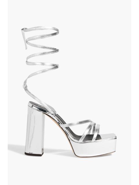 Giuseppe Zanotti Flavienne mirrored-leather platform sandals