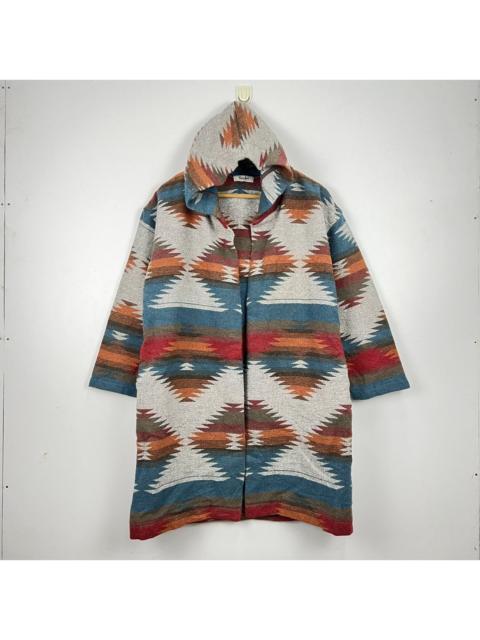 Other Designers Vintage NAVAJO Hoodie Long Jacket Native Aztec J0015