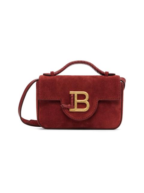 Balmain Burgundy Suede B-Buzz 17 Mini Bag