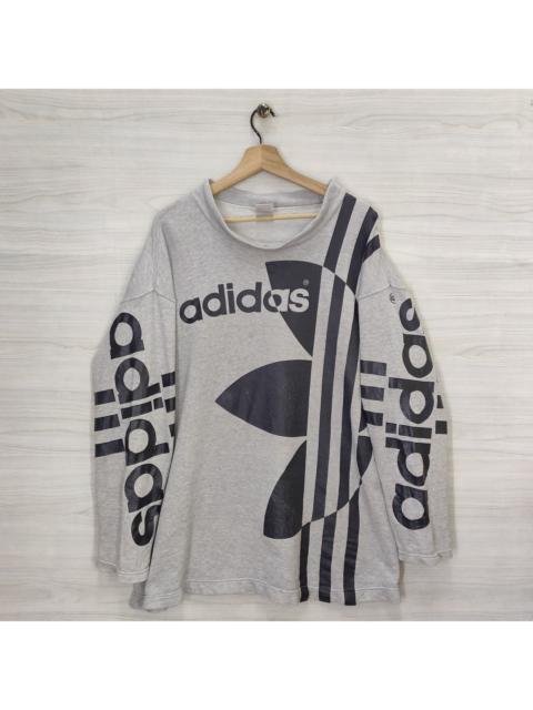 Other Designers Adidas × Descente - Vtg Adidas Trefoil Sweatshirt Vintage Adidas 3 Stripes