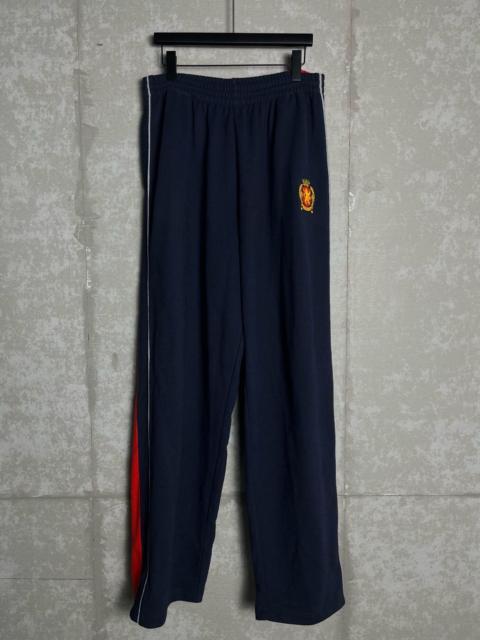 BALENCIAGA Balenciaga Manchester United Embroidered Black and Red Color-Block Sweatpants