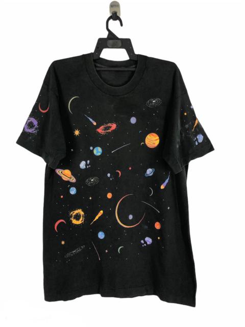 Other Designers Vintage Cosmic Galaxy Print Black All Over Space Design