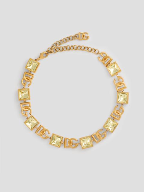 Dolce & Gabbana Necklace with DG logo and rhinestones