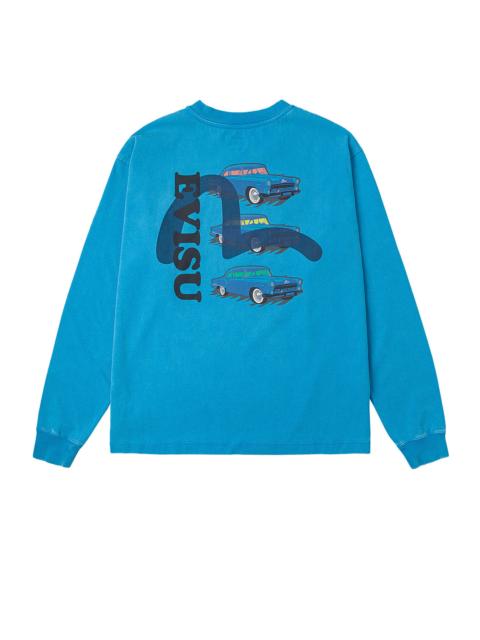 EVISU Classic 50s Cars Print Relax Fit Long-sleeve T-shirt