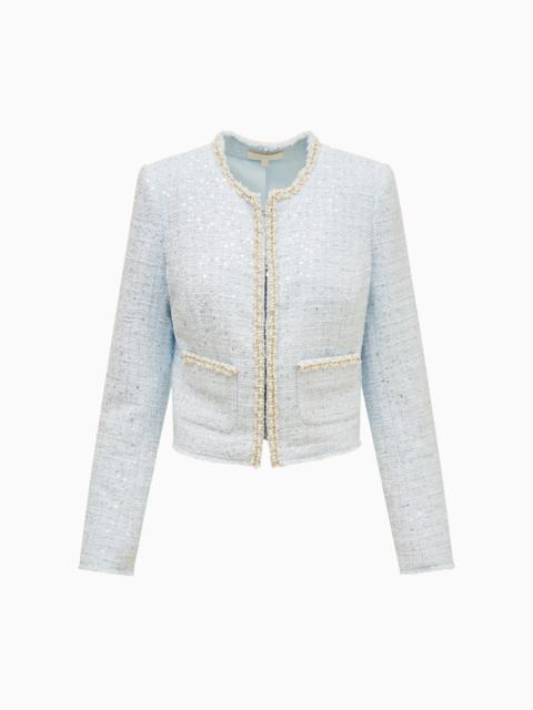 LoveShackFancy Kelli Sequin Tweed Jacket