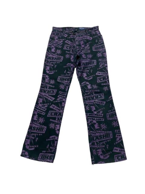 Hysteric Glamour 'Rimsby Field Crash' Nothing To Lose Graphic Flare Pants