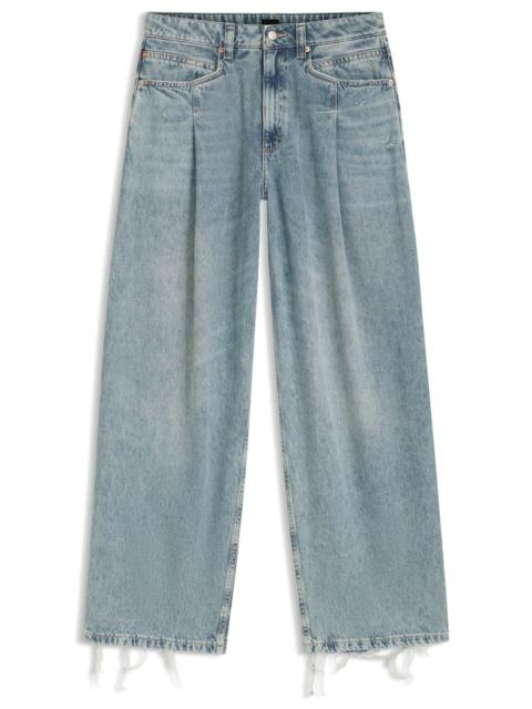 BOSS WIDE-LEG JEANS WITH FRONT PLEATS