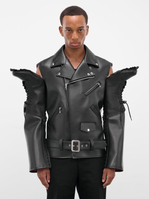 Junya Watanabe MAN Black Deconstructed Boots Biker Jacket