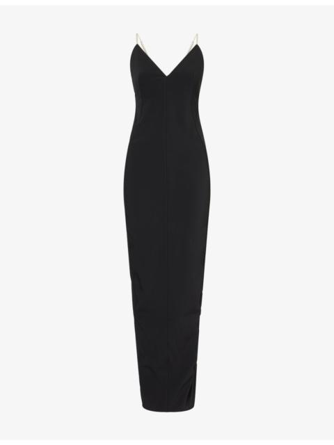 Rick Owens Maillot V-Neck Woven Gown