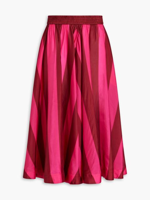 Zimmermann Striped silk-voile midi skirt