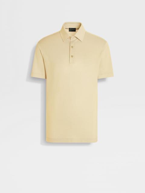 ZEGNA PASTEL YELLOW VELLUS AUREUM POLO SHIRT