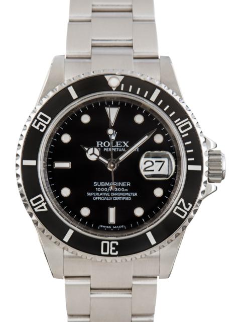 ROLEX Rolex Submariner 16610T No Holes Stainless Steel Case