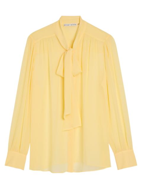 Alice + Olivia Alice + Olivia Thayer tie Neck Georgette Blouse