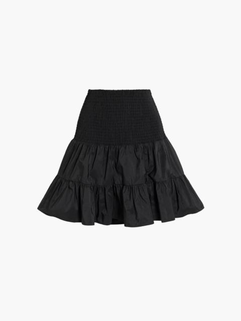 maje Shirred taffeta mini skirt