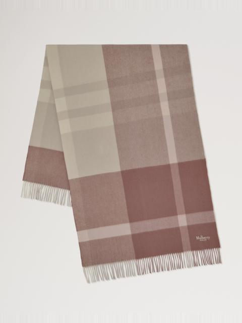Mulberry Large Check Merino Wool Scarf
Autumn Rose & Powder Rose Merino Wool