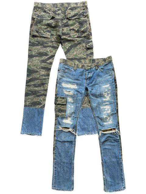 Hysteric Glamour Camo Patchwork Distressed Denim 30x30