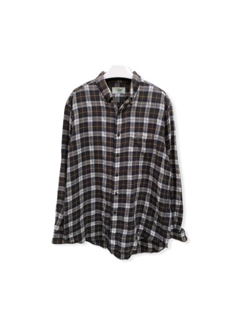 Other Designers Vintage - Vintage Crocodile Plaid Tartan Flannel Shirt 👕