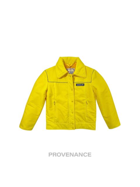 Moncler Logo Light Ski Jacket Coat - Yellow L Hood