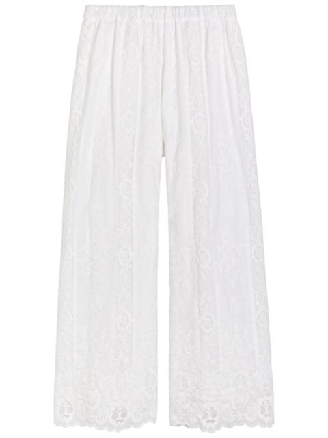 WALES BONNER Wales Bonner Willow Floral-embroidered Cotton Trousers