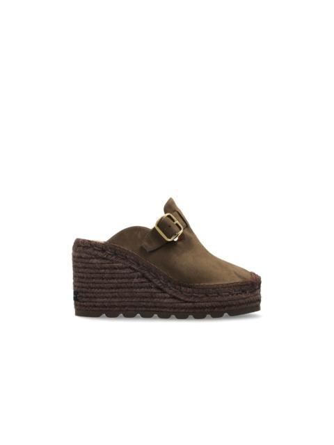 Stella McCartney STELLA MCCARTNEY 'Gaia' Brown Wedge Sandals New & Authentic