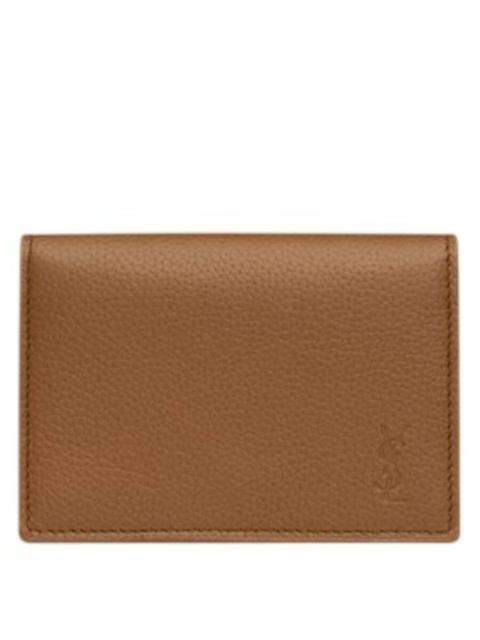 SAINT LAURENT Saint Laurent Cassandre Shadow Leather Card Case