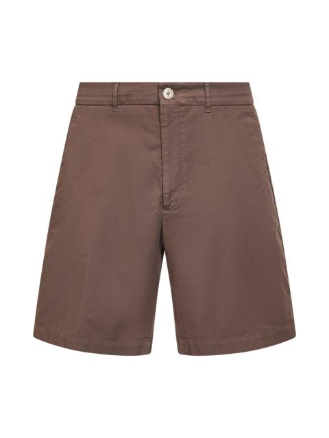 Brunello Cucinelli Brunello Cucinelli Men Hazelnut Gabardine Bermuda Shorts