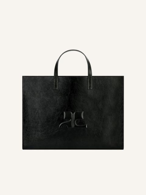 courrèges HERITAGE AC NAPLACK LEATHER TOTE BAG