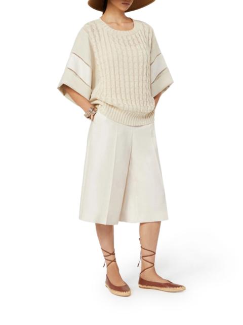 Max Mara KAKI LINEN BERMUDA SHORTS