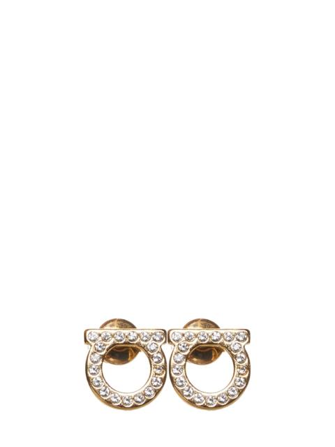 FERRAGAMO Ferragamo Women Rhinestones Gancini Earrings By Ferragamo