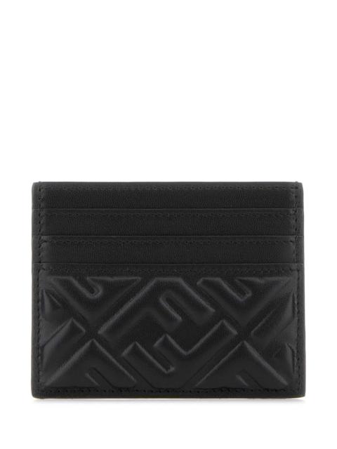 FENDI Fendi Women Black Leather Card Holder