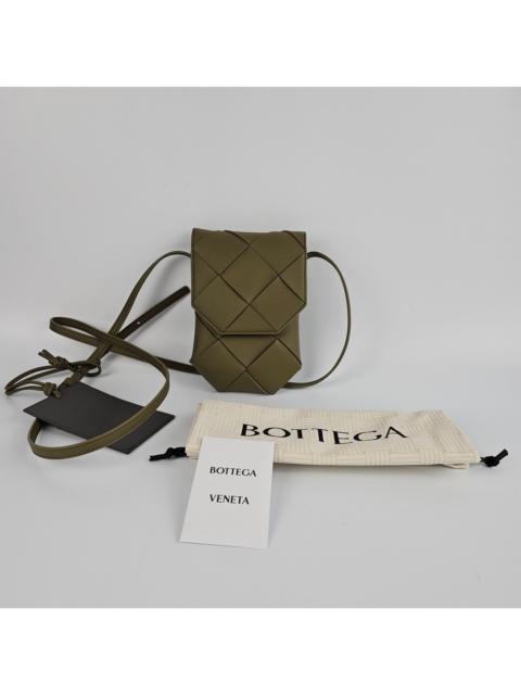 Bottega Veneta BOTTEGA VENETA Diago Algae Leather Phone Pouch New Auth