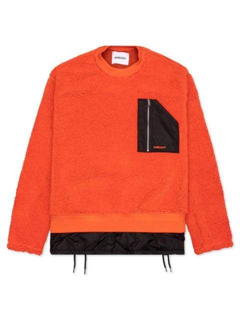 Ambush AMBUSH FLEECE TOP - ORANGE A