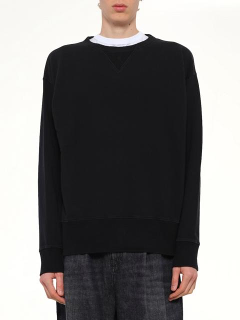 Maison Margiela Cotton Fleece Sweatshirt in Black
